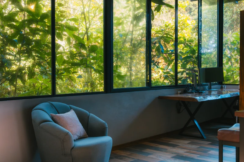 Jungle Lodge covered deck