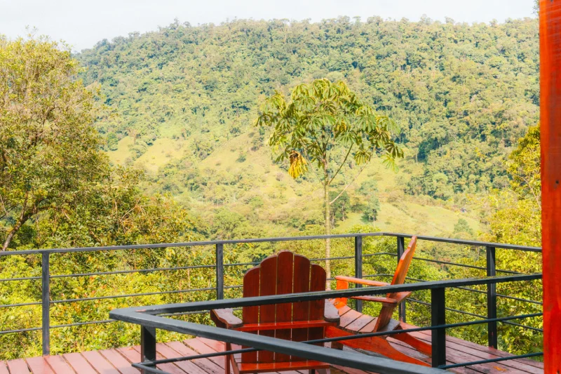 Mountain landscape seen from the family dome