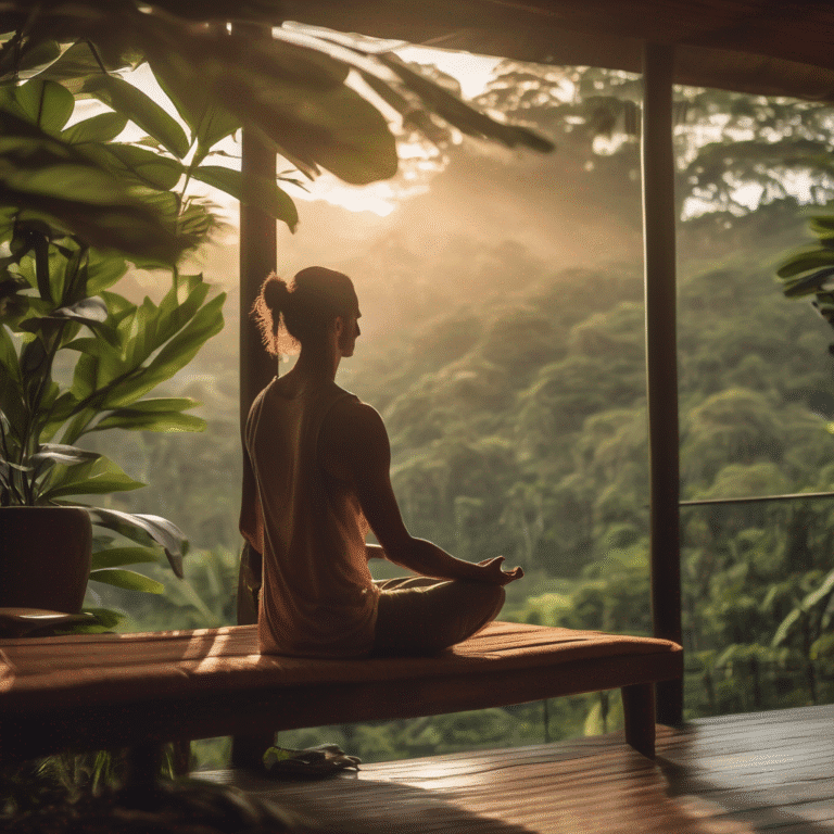 A person meditating