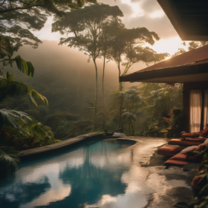 Costa Rica Hotel Indoor Outdoor Pool Waterfall Turrialba